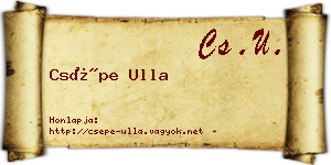 Csépe Ulla névjegykártya